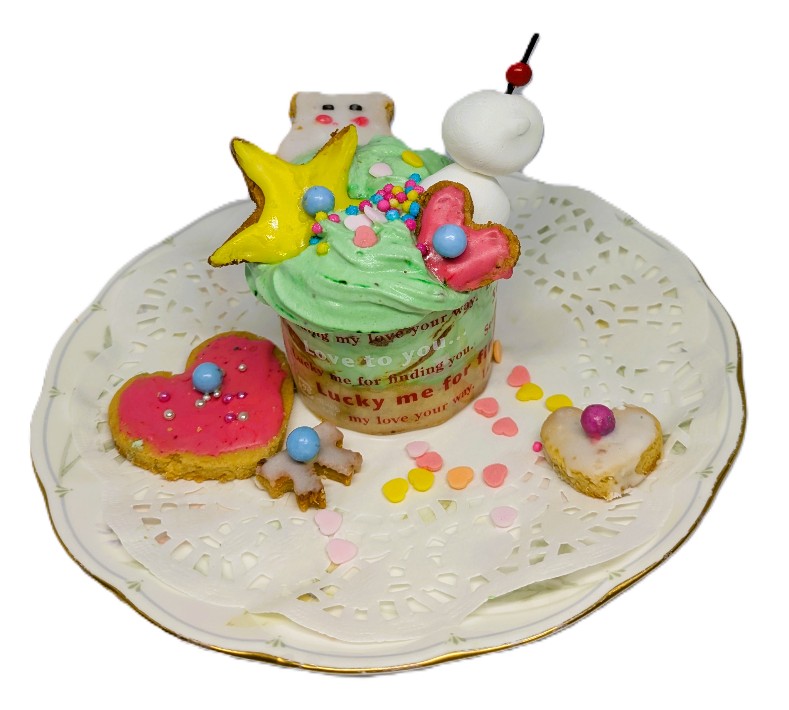 クリスマスツリーのカップケーキ☆