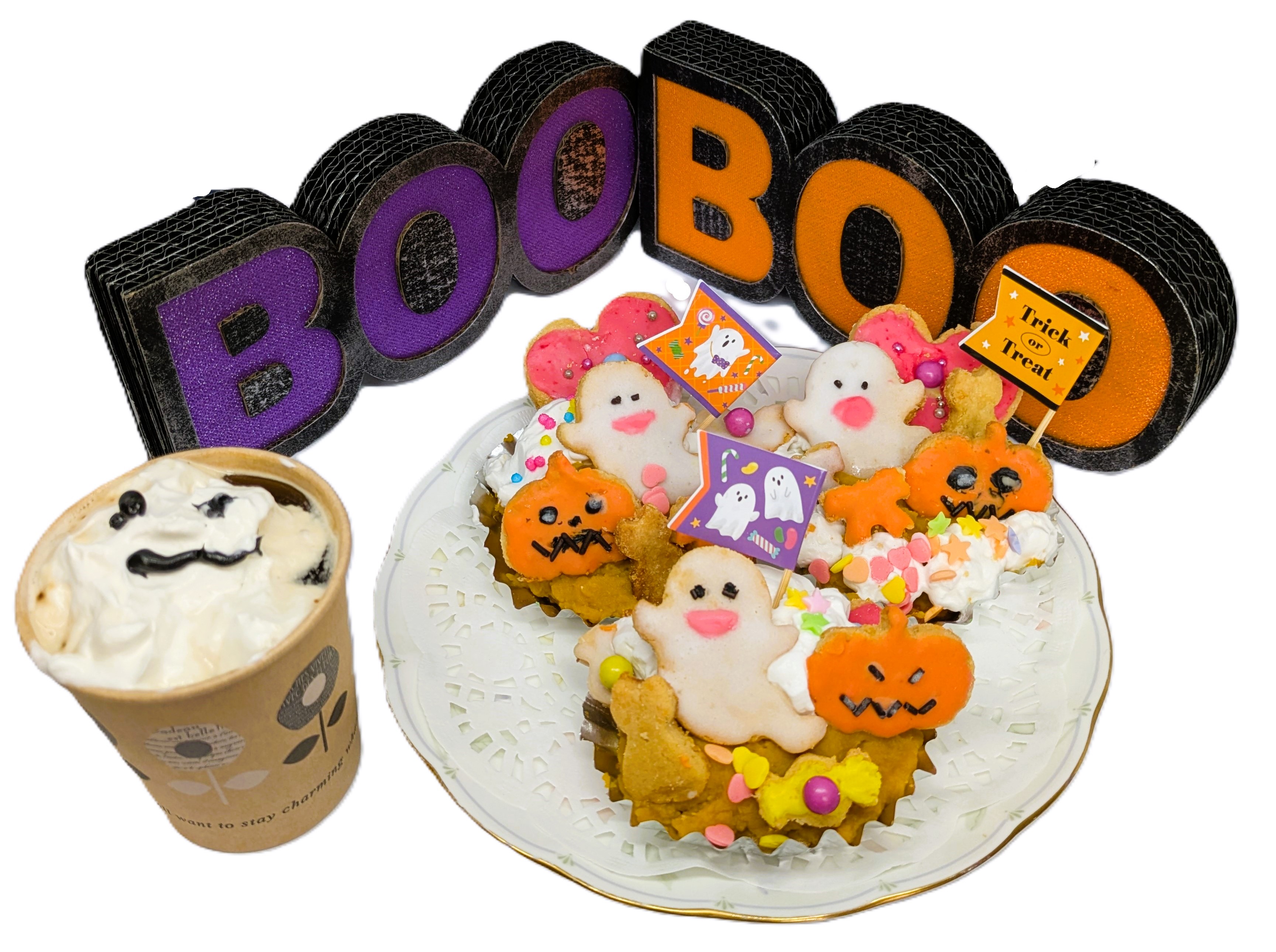 ハロウィンスイーツとラテ♡