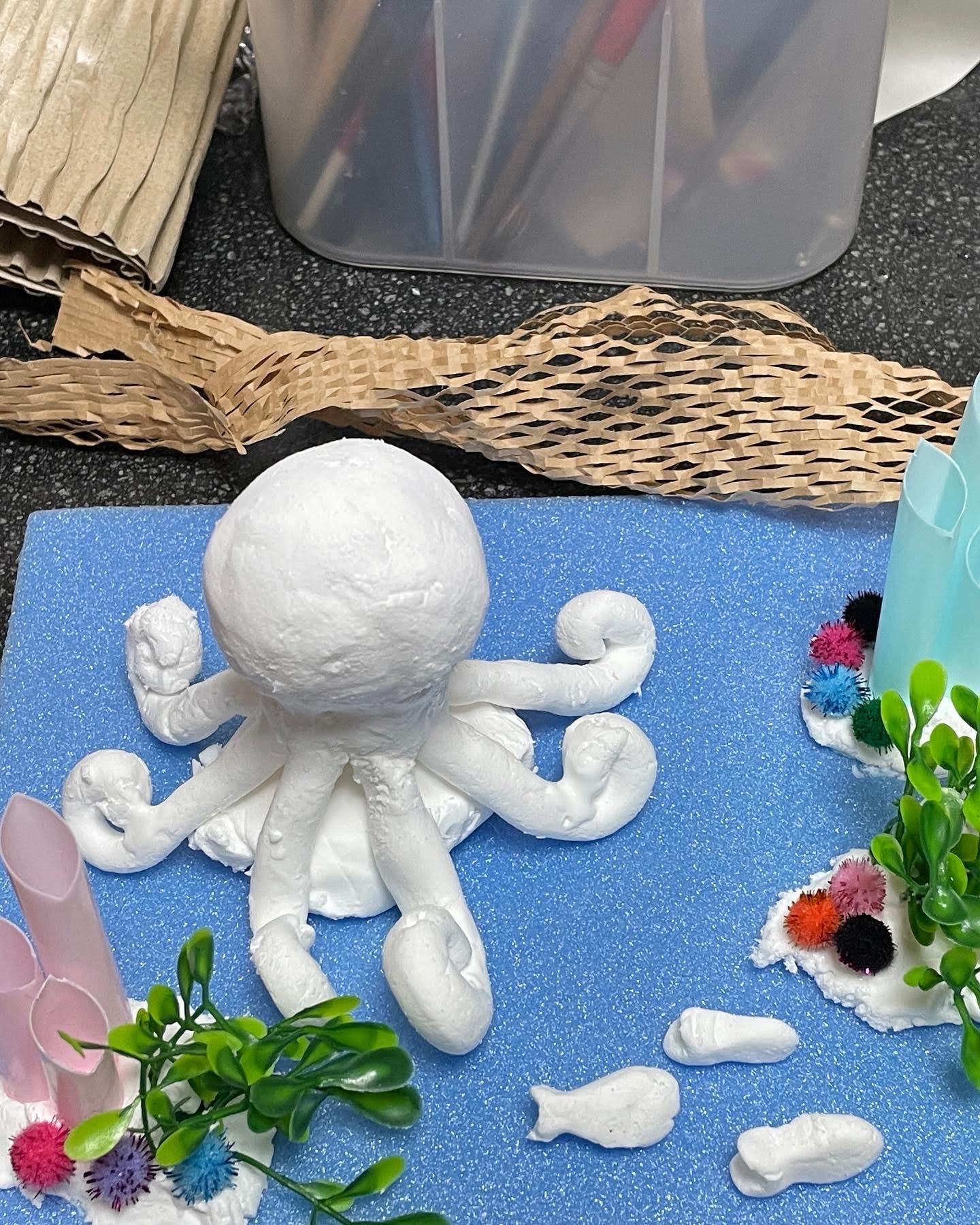 粘土でタコくんをつくろうV(^_-)